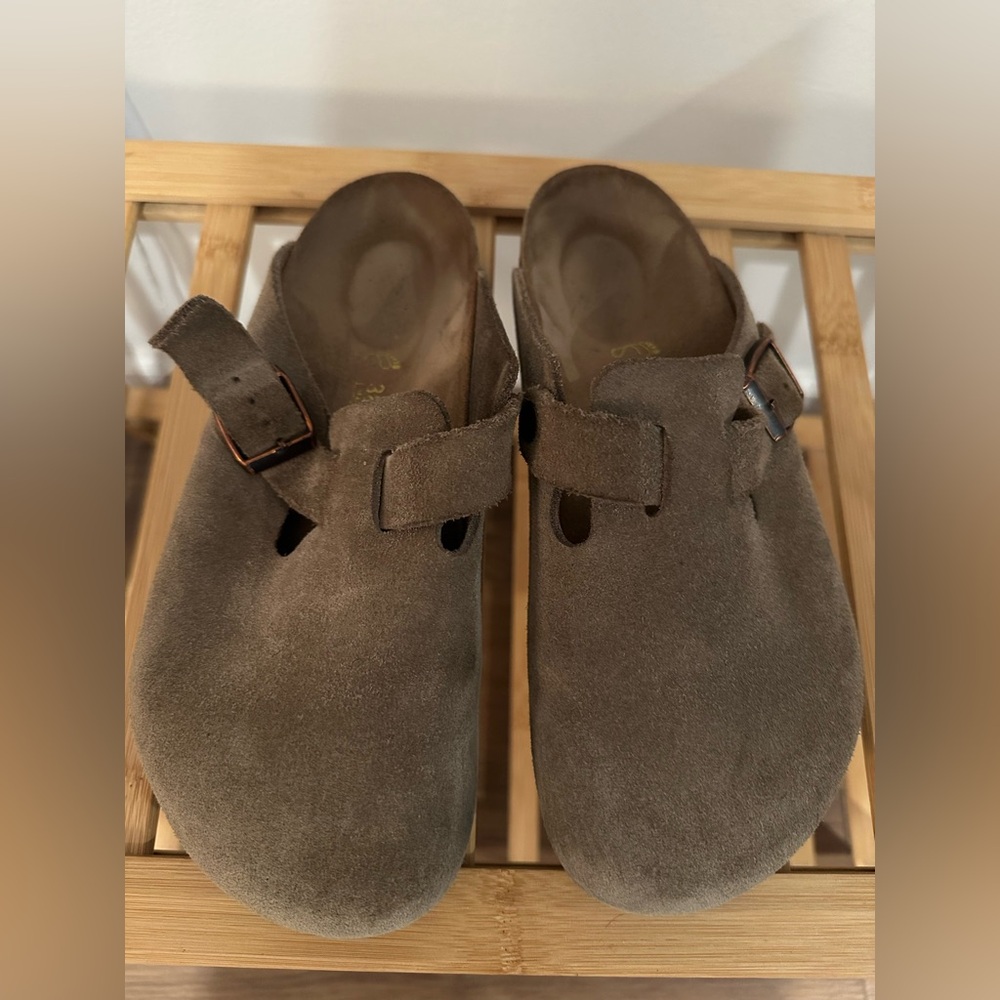 Birkenstock Brown Suede Mules